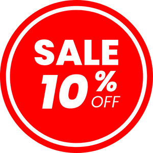 Red icon for 10% sale off